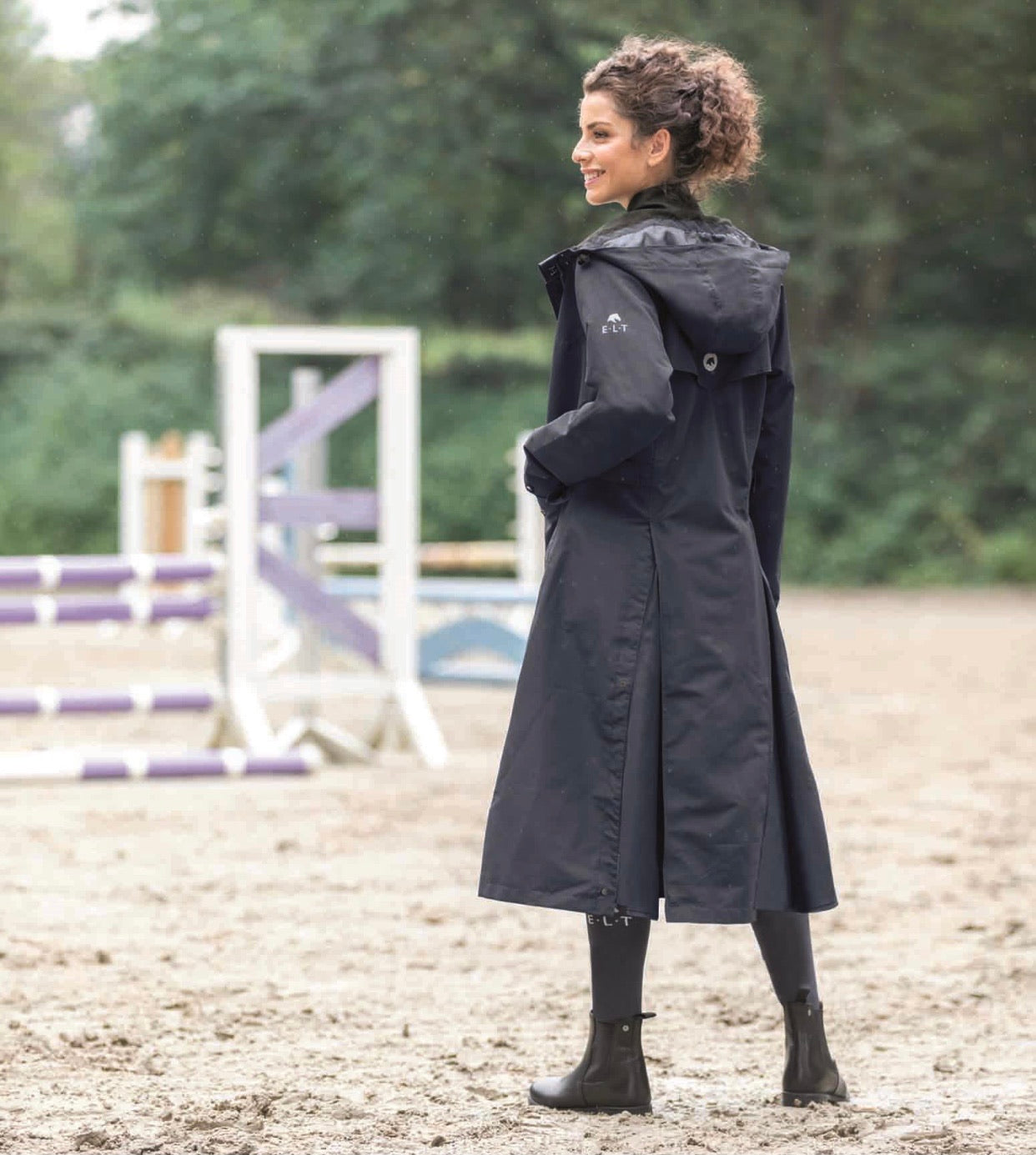 ELT Fehmarn Long Riding Raincoat Night Blue