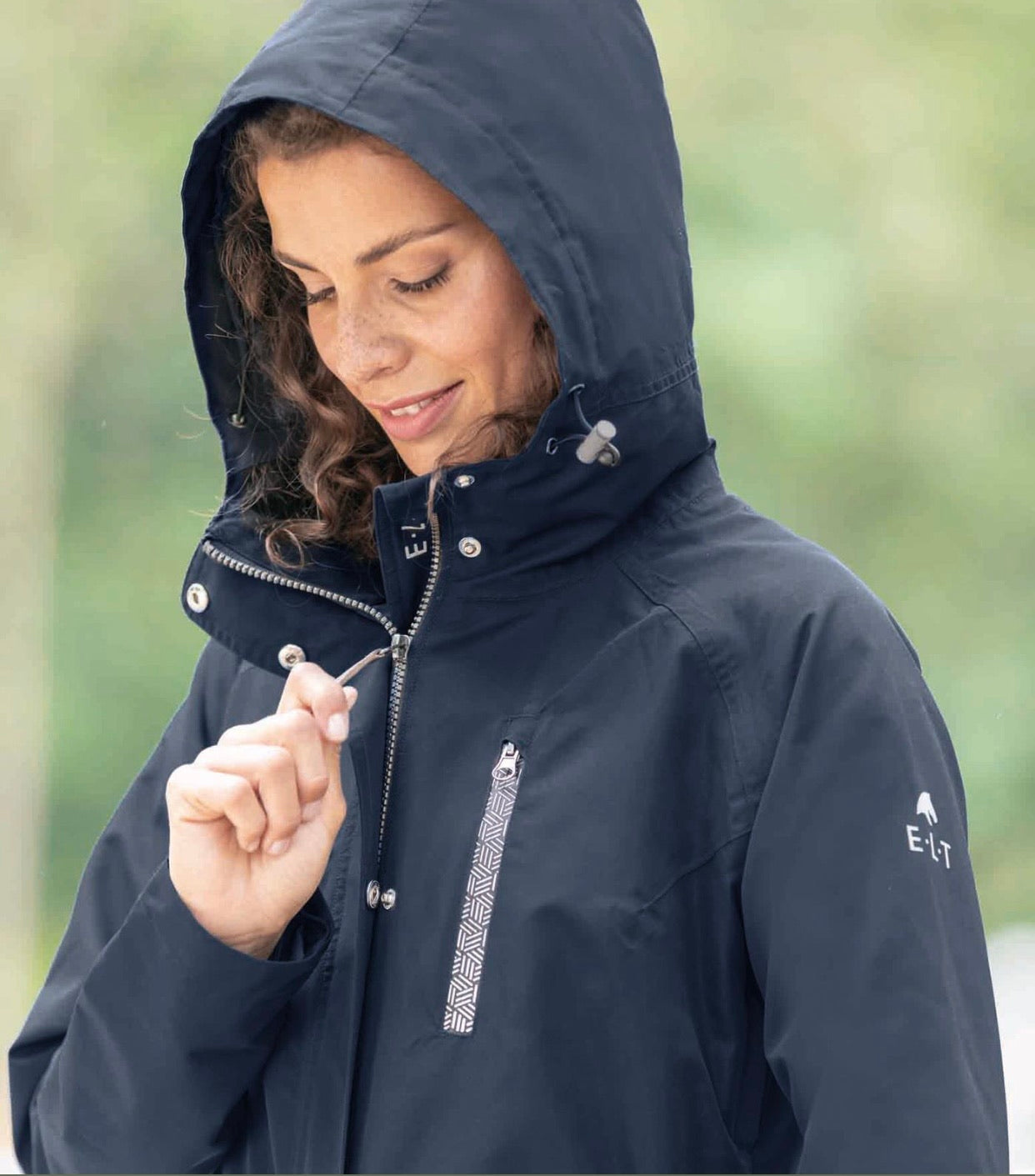 ELT Fehmarn Long Riding Raincoat Night Blue