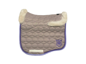 Walnut & Linen Sheepskin Euro Dressage Pad