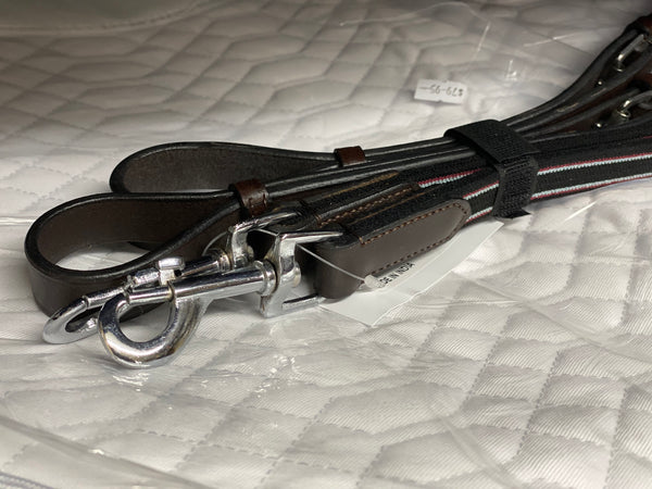 Brown Leather Side Reins With Elastic