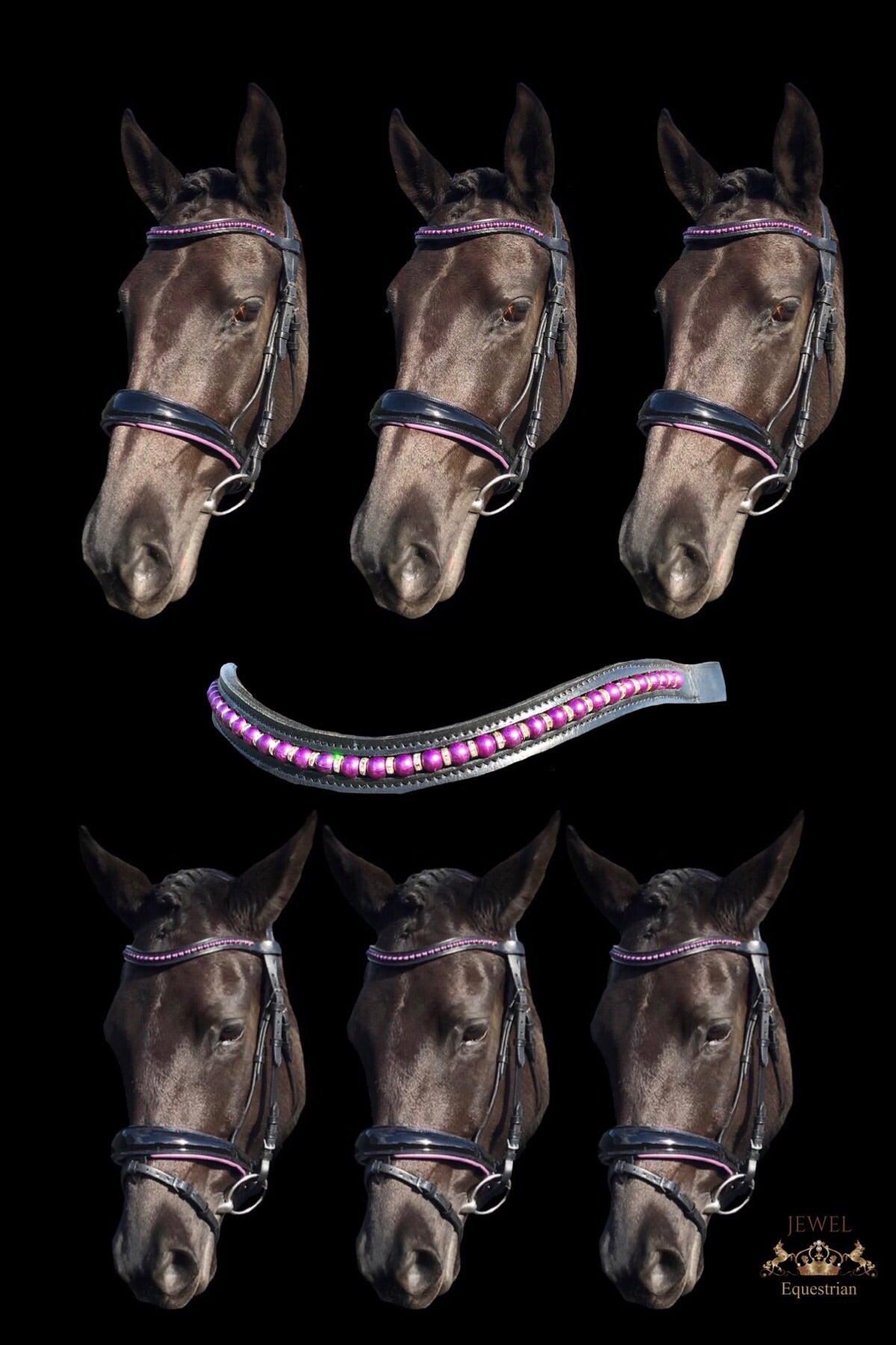 Convertible Purple Snaffle Bridle
