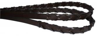 Laced Brown Leather Reins