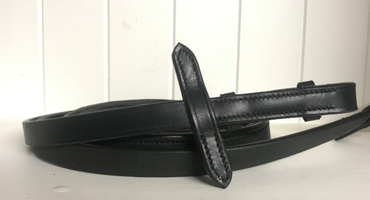 Italian Leather Black Reins
