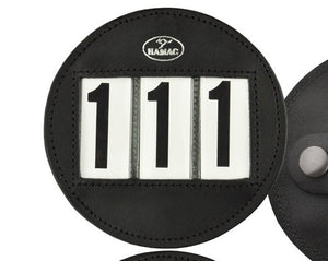 Hamag™ Leather Bridle Number Holders (Pair) - Round