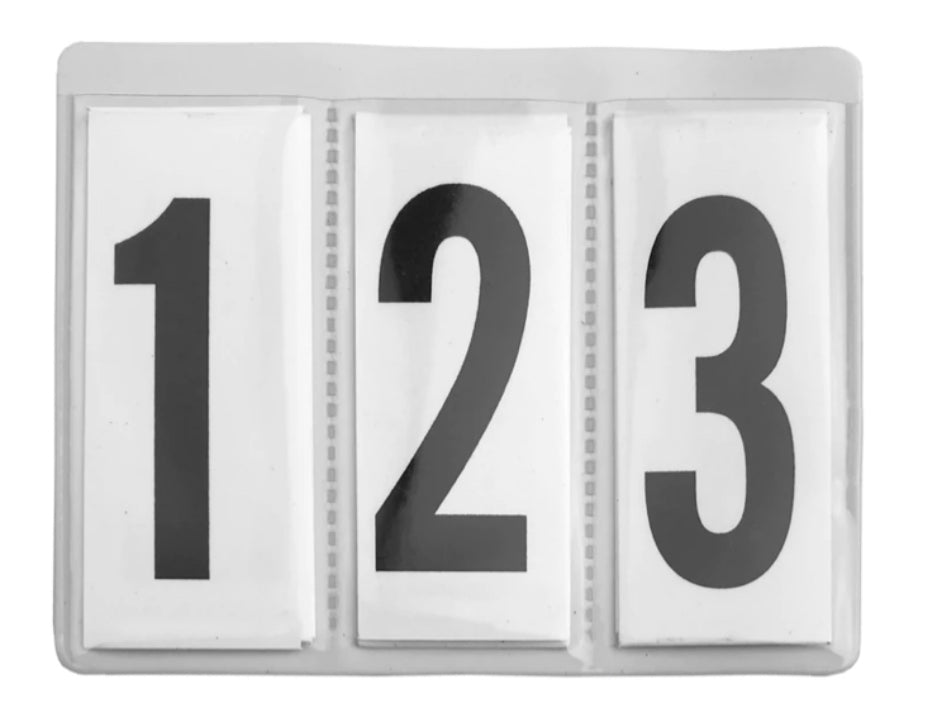 Spare Interchangeable Number Insert for Leather Number Holders (Pair)