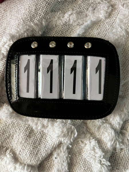 Patent Leather Saddle Cloth Numbers