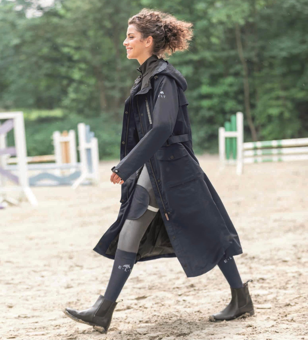 ELT Fehmarn Long Riding Raincoat Night Blue