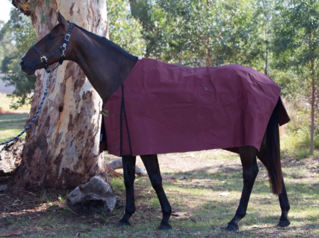 High Plains Unlined Burgundy Bogong Rug (Australian Made)