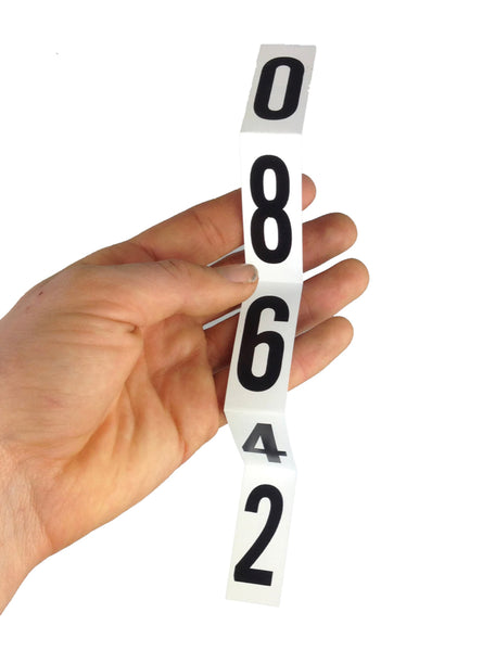 Spare Interchangeable Number Insert for Leather Number Holders (Pair)