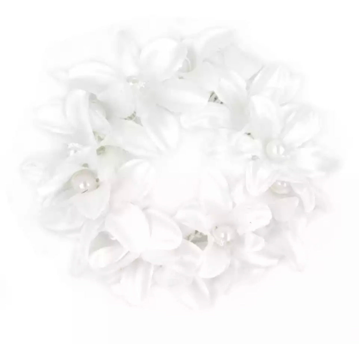 Petal Hair Scrunchie with Pearl