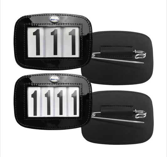 4 Number - Hamag Patent Leather - Saddle Cloth Numbers with Swarovski